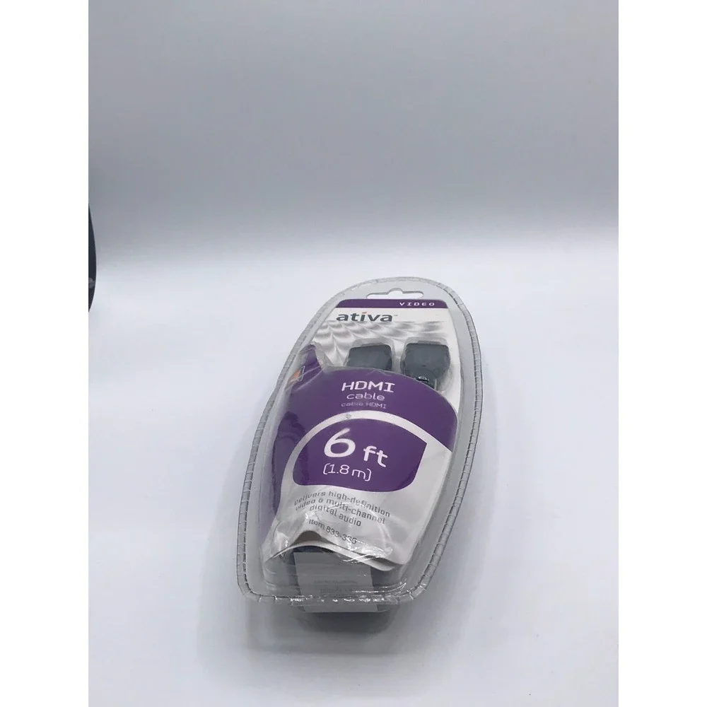 Ative High Speed HDMI Cable 6 FT - Video & Audio- Black - New Sealed Package- E4
